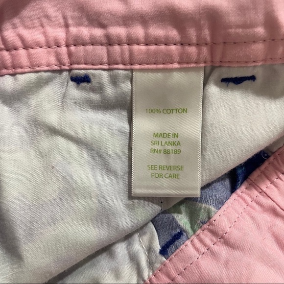 Lilly Pulitzer Callahan Shorts Loopy Elephants Blue Green Size 00 Beach Twill - Picture 8 of 9